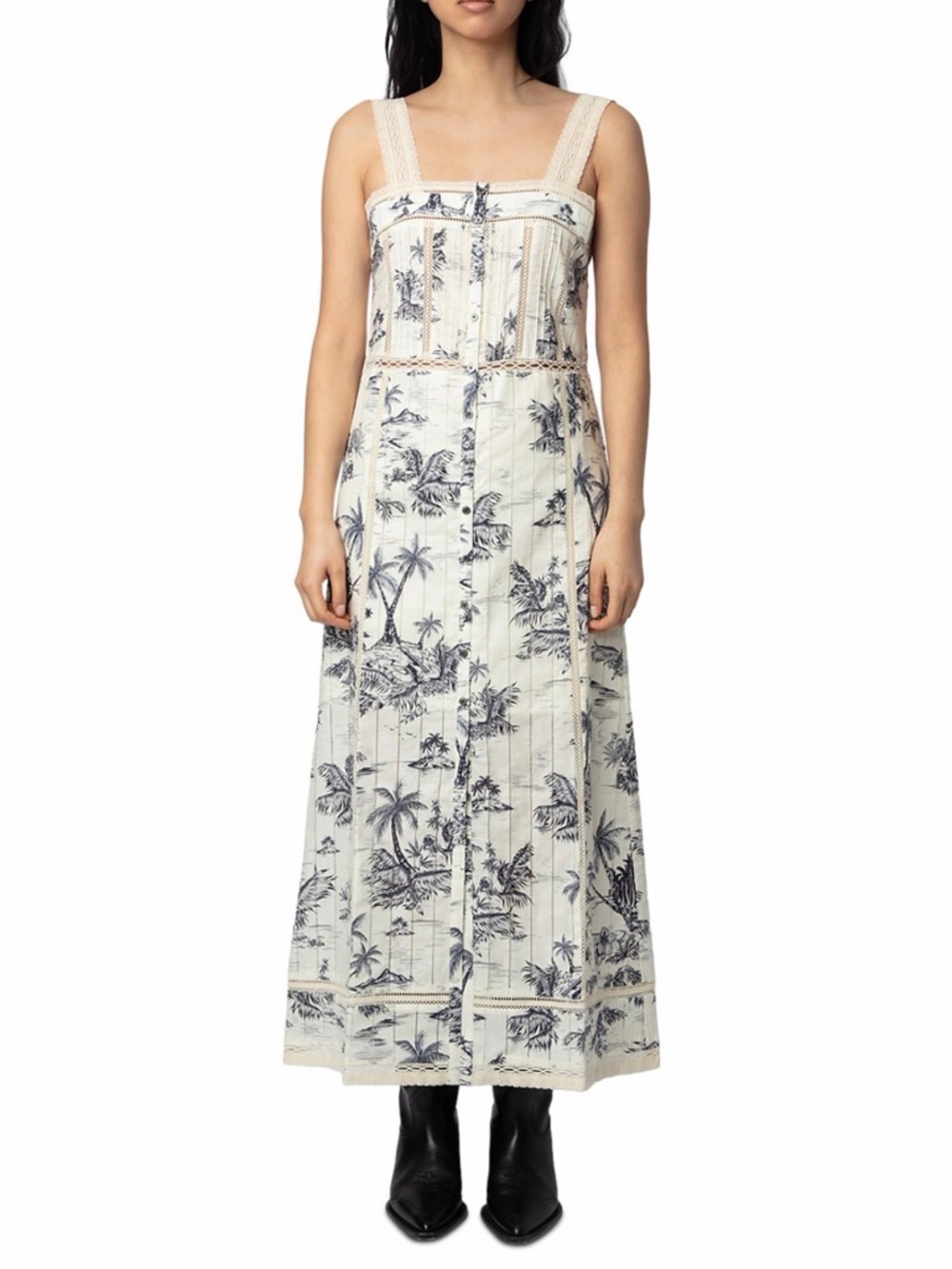 NWT Zadig & Voltaire Renaid Coton Tropical Island Dress ~ Size XS